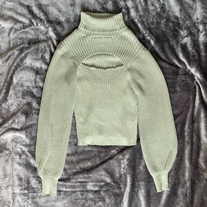Turtleneck Sweater with Cutout in Front